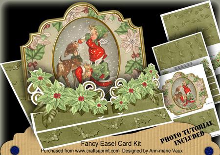 Christmas Feeding Reindeer 3D Easel Card Mini Kit