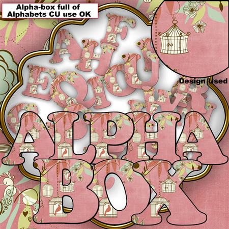 Pink Birdcage Alphabet Alphabox for Cu