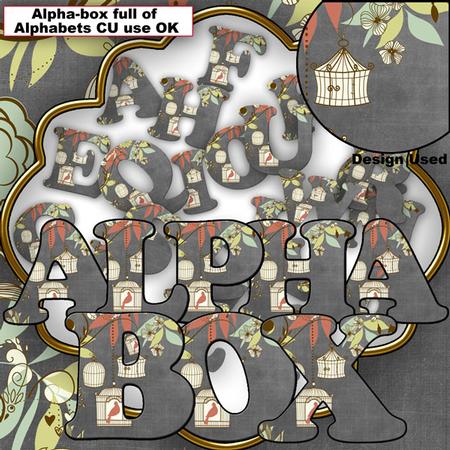 Black Birdcage Alphabet Alphabox for Cu