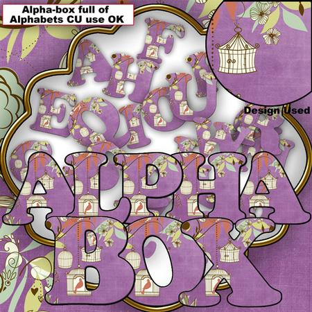 Purple Birdcage Alphabet Alphabox for Cu