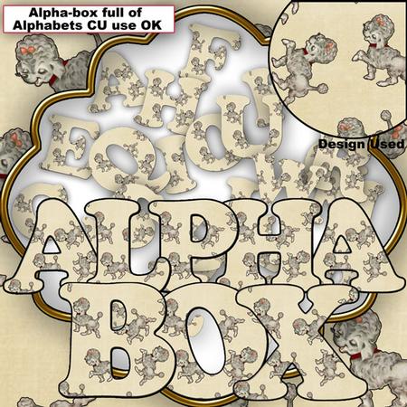 Cream Poodle Alphabet Alphabox for Cu