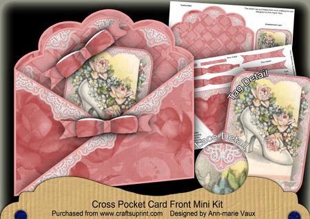 Wedding Shoe Lace Cross Faux Pocket Cf Mini Kit