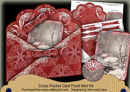 Winter Walk Lace Cross Faux Pocket Cf Mini Kit