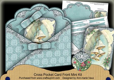 Snowbells Lace Cross Faux Pocket Cf Mini Kit
