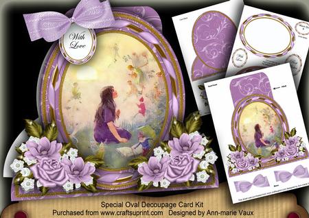 Lilac Fairy Special Large Oval Card Mini Kit