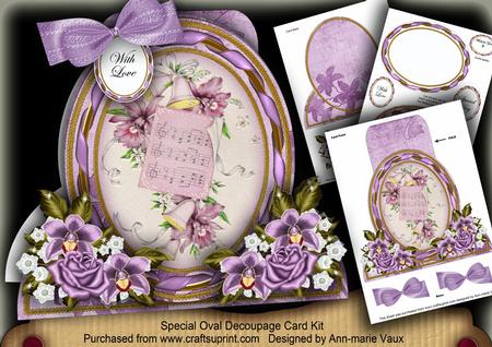 Orchid Music Special Large Oval Card Mini Kit