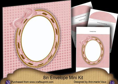 Baby Pink Check 8in Envelope Mini Kit