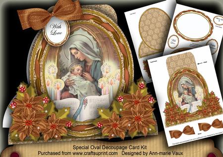Mother Mary Special Large Oval Card Mini Kit
