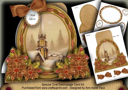 Snow Steeple Special Large Oval Card Mini Kit