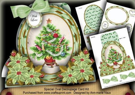 Christmas Tree Special Large Oval Card Mini Kit