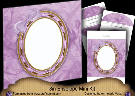 Lilac Wedding Rings 8in Envelope Mini Kit