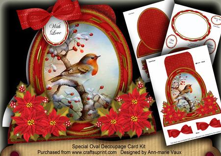 Red Robin Special Large Oval Card Mini Kit