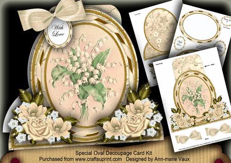 Lily of the Valley Special Large Oval Card Mini Kit