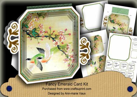 Oriental Birds 2 Oriental Fancy Emerald Decoupage Mini Kit