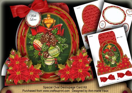 Vintage Door Knocker Special Large Oval Card Mini Kit