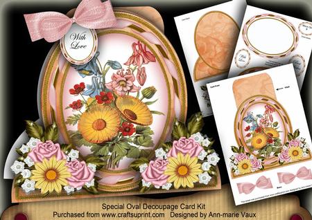 Mixed Bouquet 3 Special Large Oval Card Mini Kit