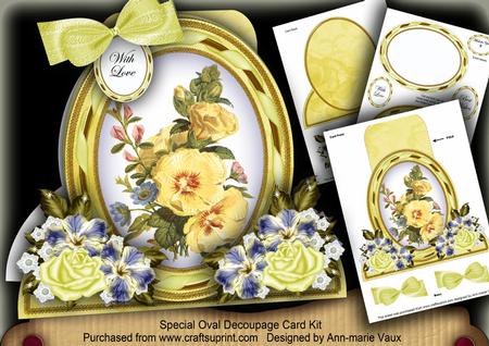 Lemon Hibiscous Special Large Oval Card Mini Kit