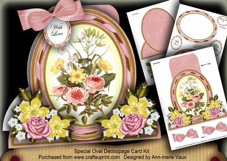 Mixed Bouquet 8 Special Large Oval Card Mini Kit