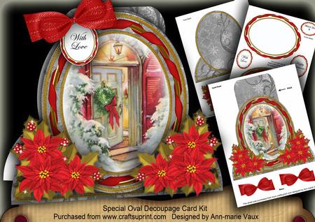 Christmas Door Special Large Oval Card Mini Kit