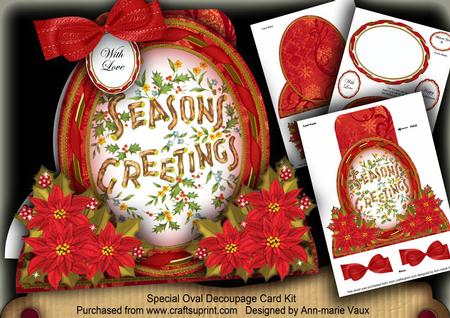 Seasons Greetings Special Large Oval Card Mini Kit