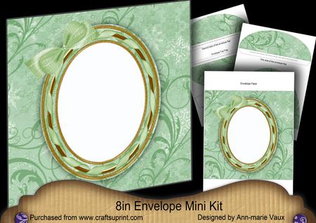 Poinsettia Bouquet Special Oval 8in Envelope Mini Kit