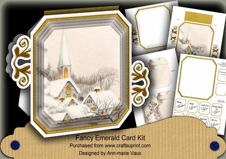 Ice Church Gold Fancy Emerald Decoupage Mini Kit