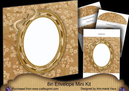 Pansy Bouquet Special Oval 8in Envelope Mini Kit