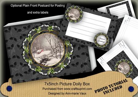 Winter Walk Christmas Ddoily 7x5in Presentation Box m Kit