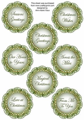 Feed Reindeer Lace Doily Christmas Sentiment Sheet