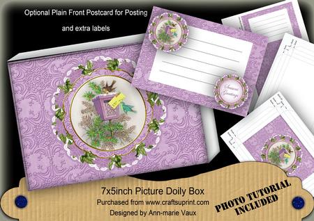 Postbox Christmas Ddoily 7x5in Presentation Box Mini Kit