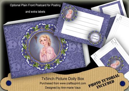 Pray Girl2 Christmas Ddoily 7x5in Presentation Box Mini Kit
