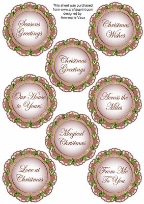Pray Girl 1 Doily Christmas Sentiment Sheet