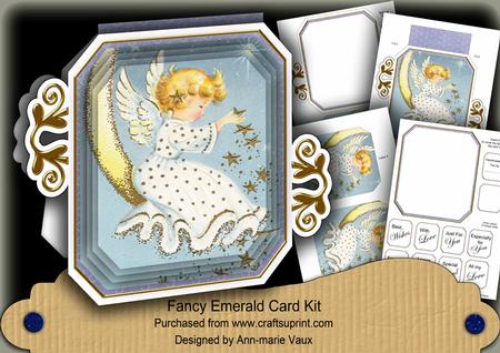 Star Angel Emerald Decoupage Mini Kit