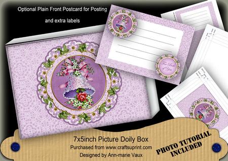 Lilac Bell Doily 7x5in Presentation Box m Kit