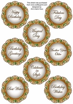 The Bridge Doily Birthday Mix Sentiment Sheet