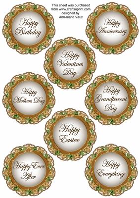 The Bridge Doily Happy Everything! Mix Sentiment Sheet