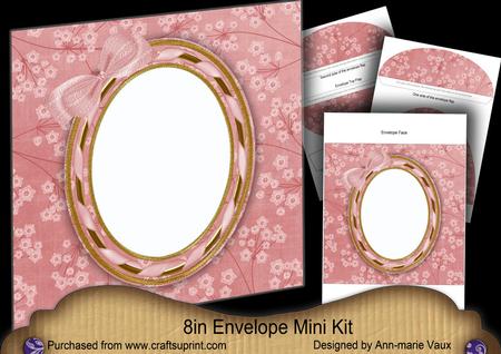 Pink Blossom Special Oval 8in Envelope Mini Kit