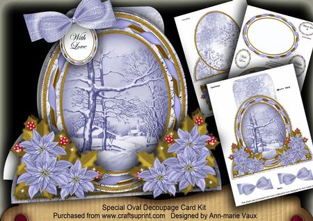 Blue Scene Special Large Oval Card Mini Kit