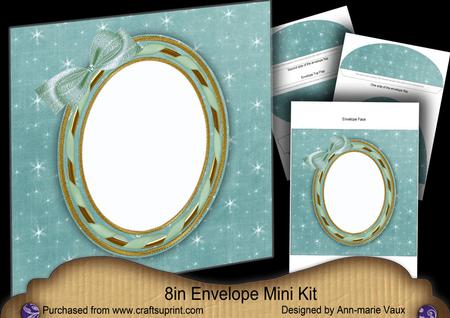 Poinsettia Window Special Oval 8in Envelope Mini Kit