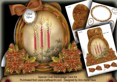 Candlestick Trio Special Large Oval Card Mini Kit