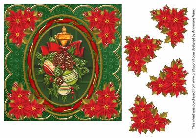 Door Knocker 7in Oval Ribbon Decoupage Topper Sheet