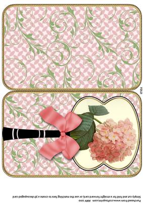 Hydreanga Oriental Hand Fan Card