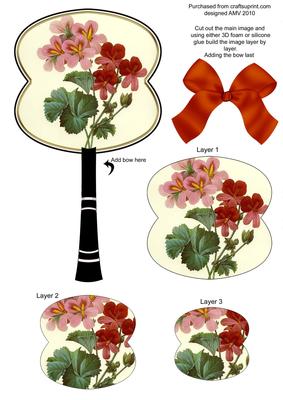 Mini Orchids Oriental Hand Fan Toppers Step by Step