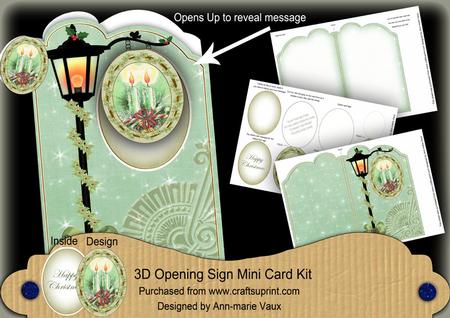 Candle Duo 3D Opening Sign Card Mini Kit