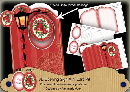 Red Bells 3D Opening Sign Card Mini Kit