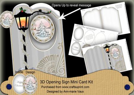 Silver Tree 3D Opening Sign Card Mini Kit