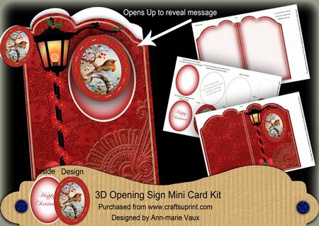 Red Robin 3D Opening Sign Card Mini Kit
