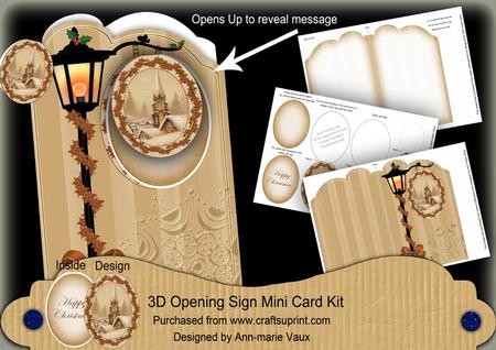Snow Steeple 3D Opening Sign Card Mini Kit