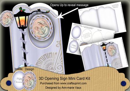 Mother Mary 3D Opening Sign Card Mini Kit