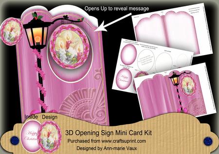 Candle Trio 3D Opening Sign Card Mini Kit